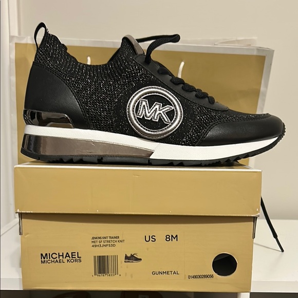 Michael Kors Black Sneakers with Chunky Sole and Mesh Upper - Picture 1 of 7